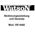 WATSON HR4440 Instrukcja Obsługi